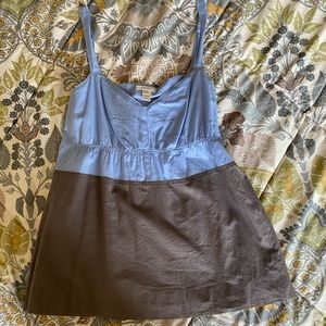 J CREW colorblock babydoll top